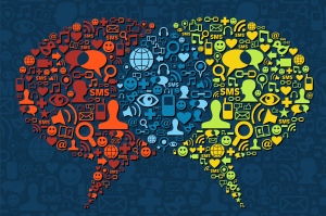 Social media speech bubble interaction